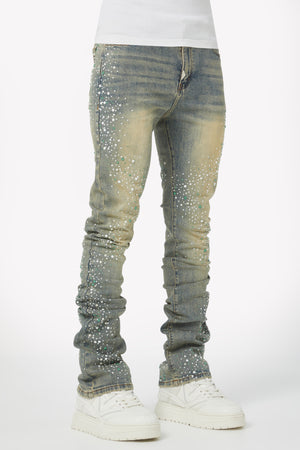 Vintage Olive Pearls Denim