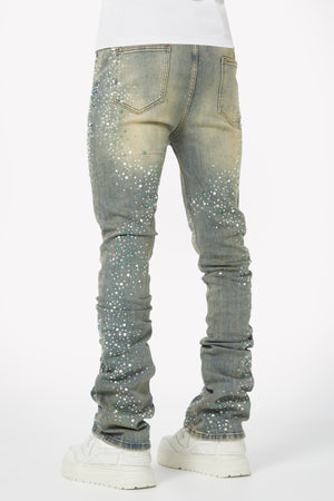 Vintage Olive Pearls Denim