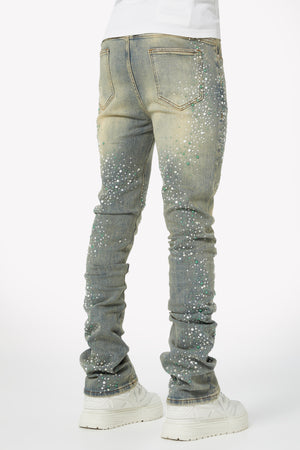 Vintage Olive Pearls Denim