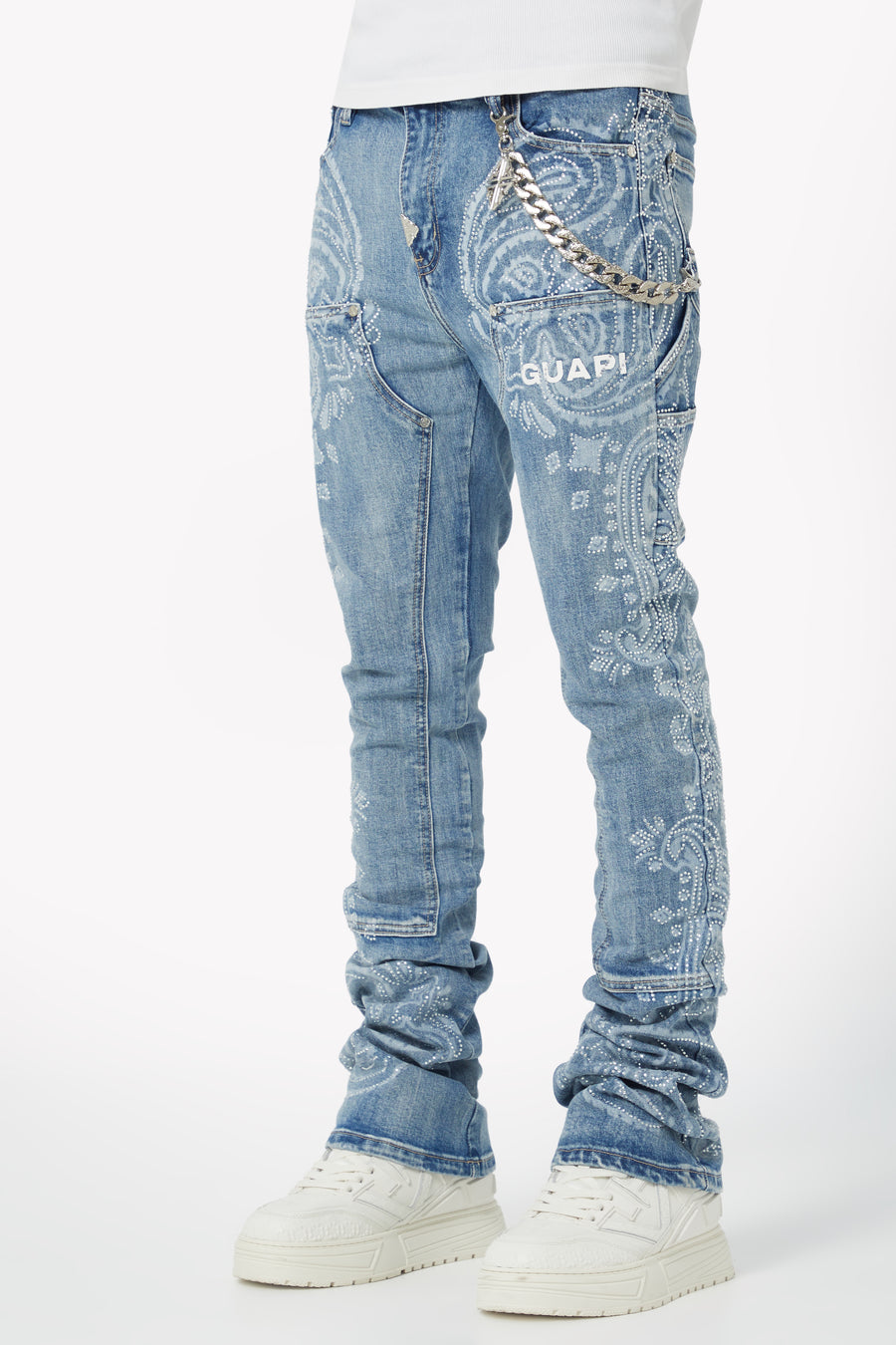 Vintage Blue Paisley Denim