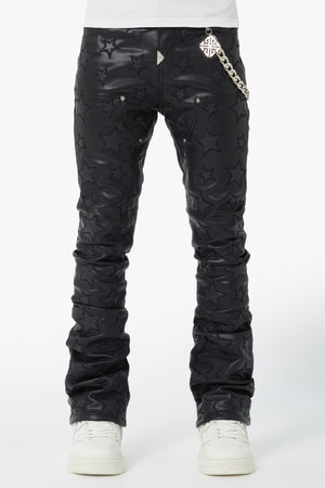 Obsidian Black Stars Leather Pant