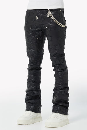 Obsidian Black Stars Leather Pant