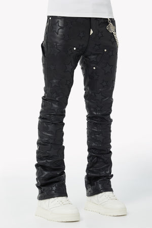 Obsidian Black Stars Leather Pant