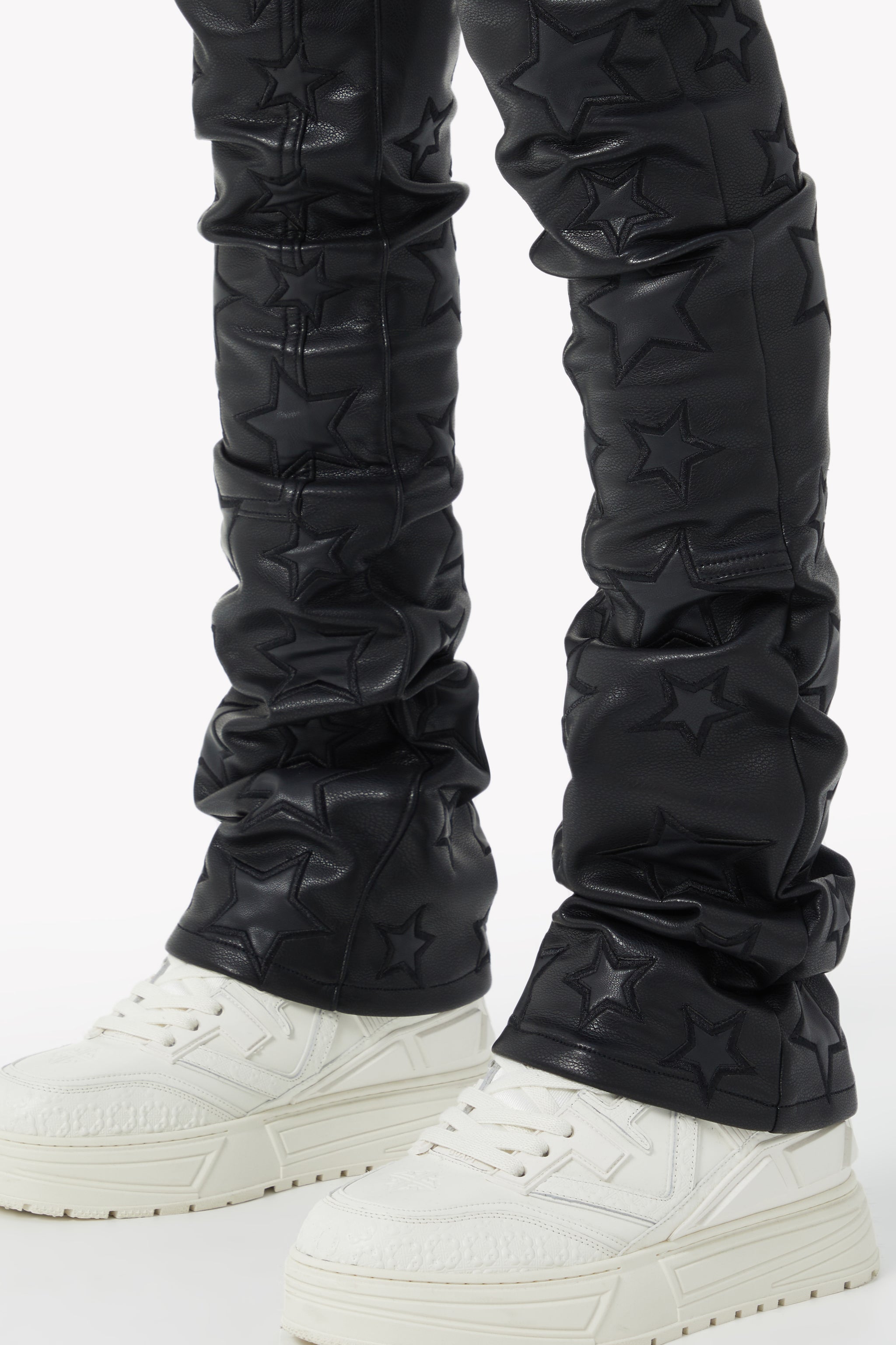 Obsidian Black Stars Leather Pant