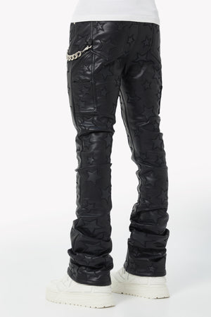 Obsidian Black Stars Leather Pant