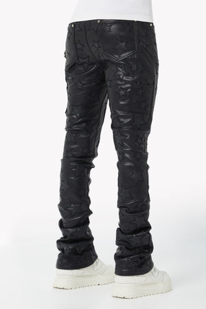 Obsidian Black Stars Leather Pant