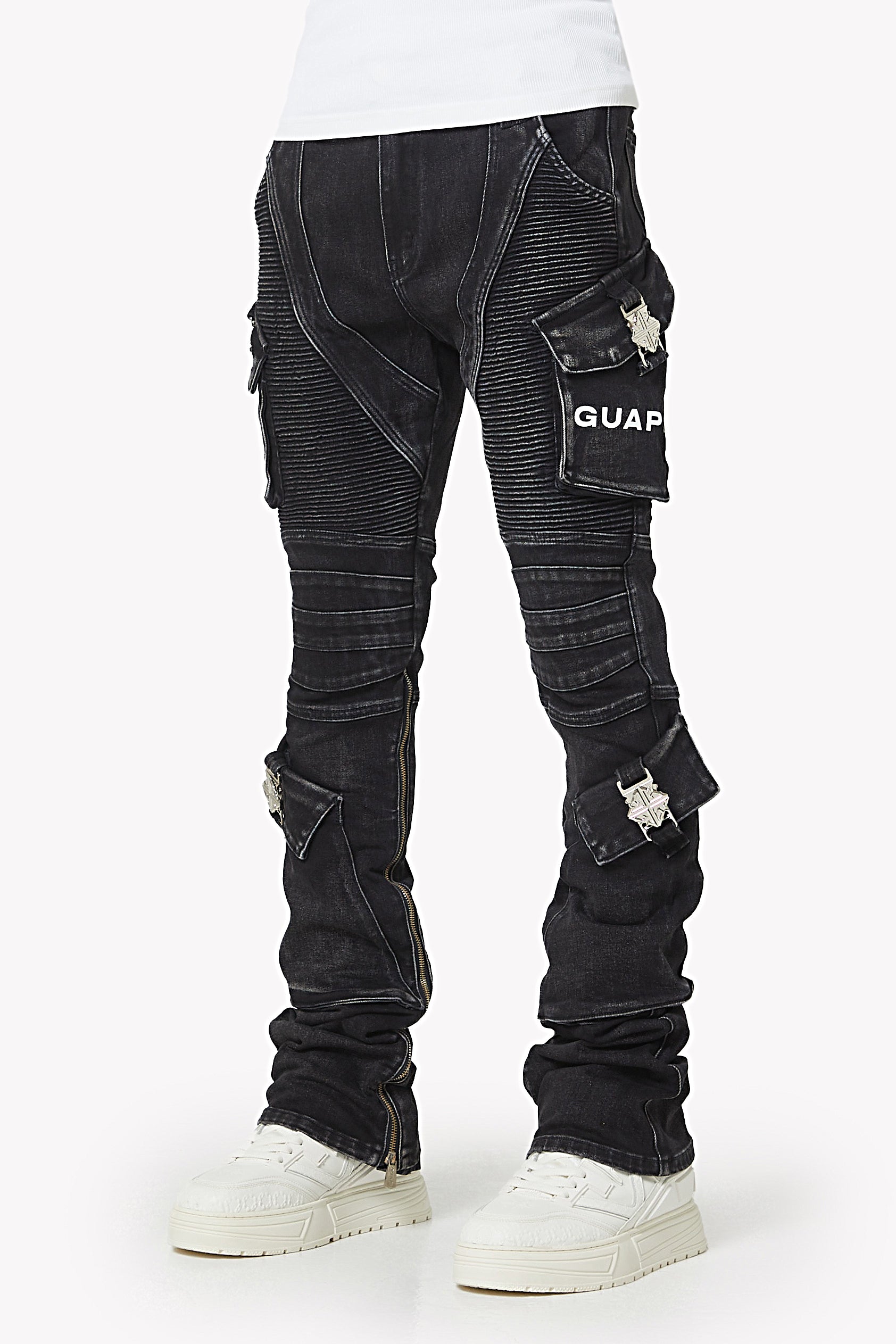 Vintage Black Oblivion Biker Denim