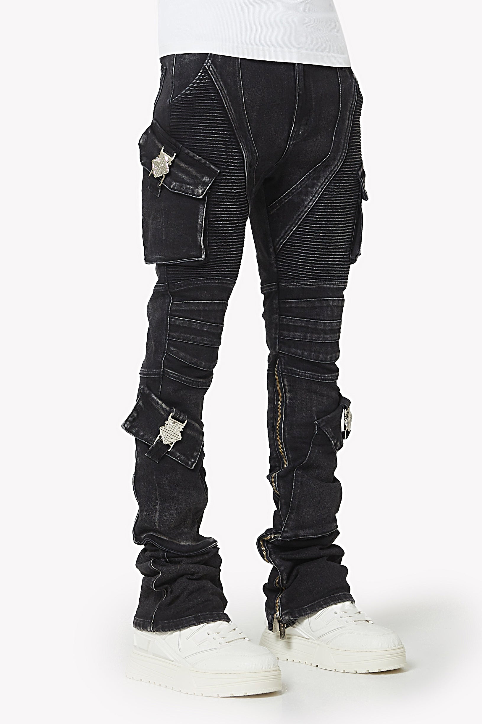 Vintage Black Oblivion Biker Denim – GUAPI CLOTHING FZ-LLC