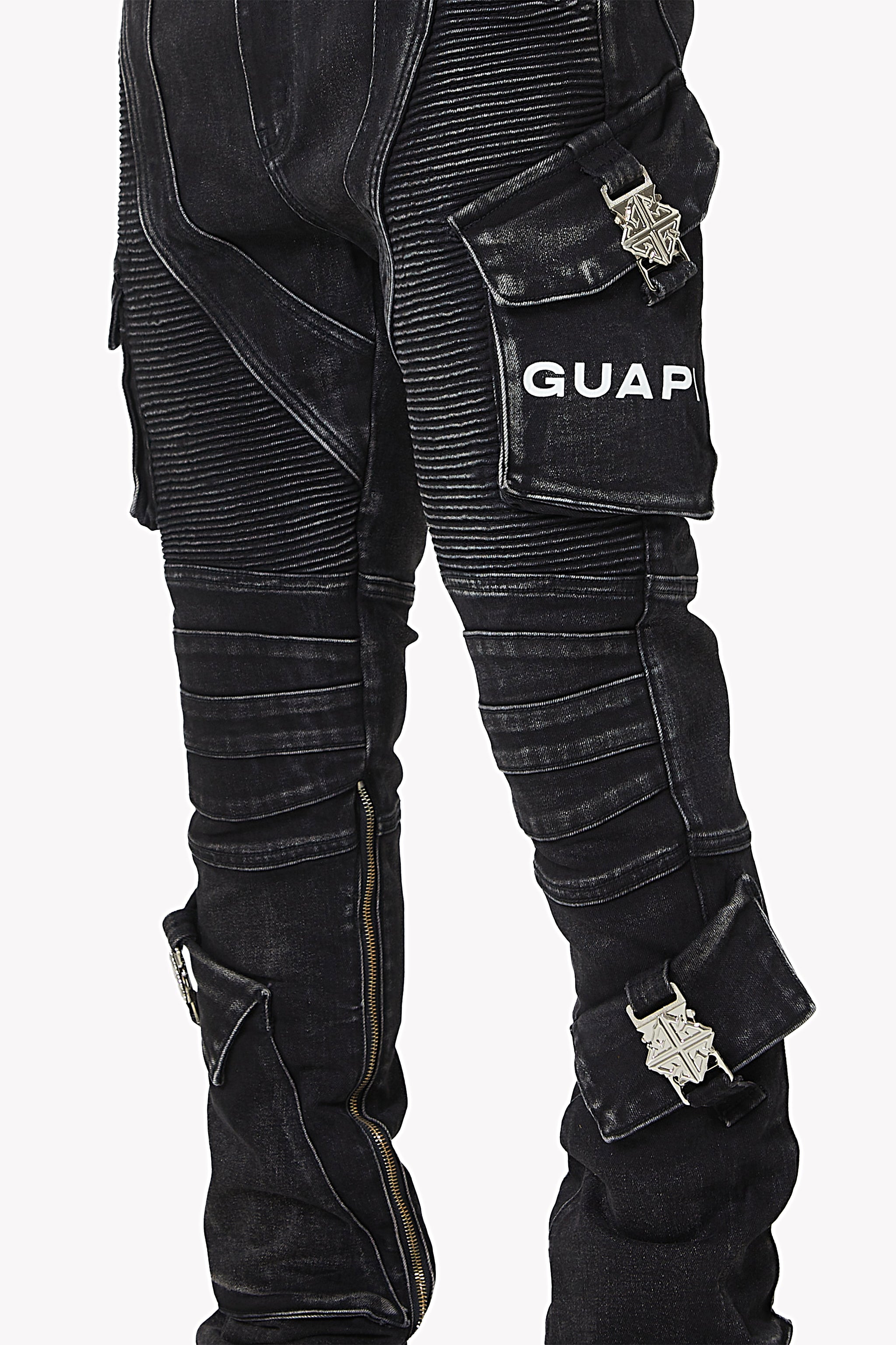 Vintage Black Oblivion Biker Denim – GUAPI CLOTHING FZ-LLC
