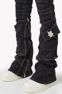 Vintage Black Oblivion Biker Denim