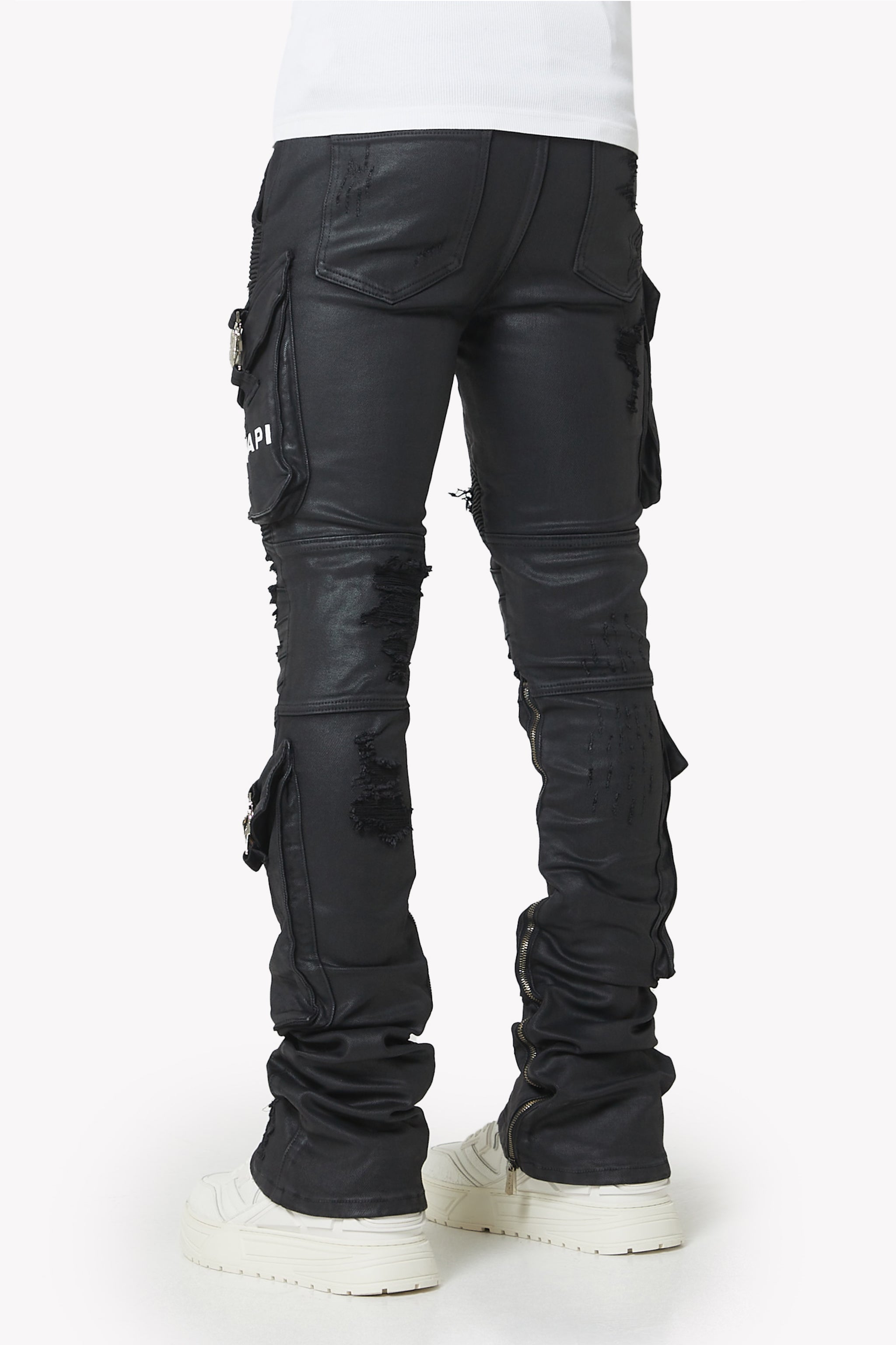 パンツ Guapi premium waxed zipper denim opium Guapi Guapi WAXED SPLIT DENIM - Private Stock