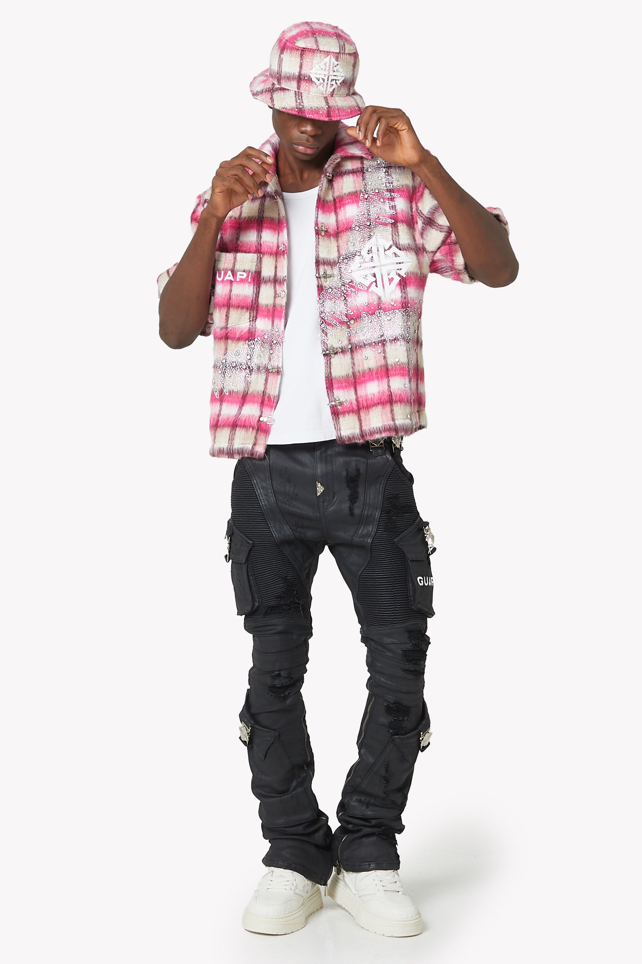 opum ワックス加工 black denim swag waxed coating flare denim opium swag - メルカリ