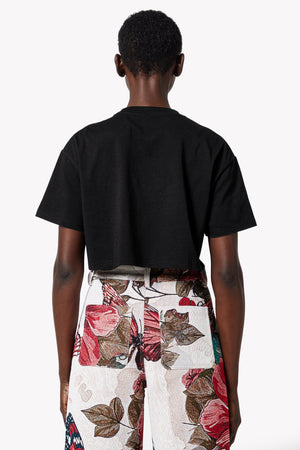Obsidian Black Cropped Tee