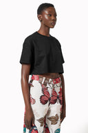 Obsidian Black Cropped Tee