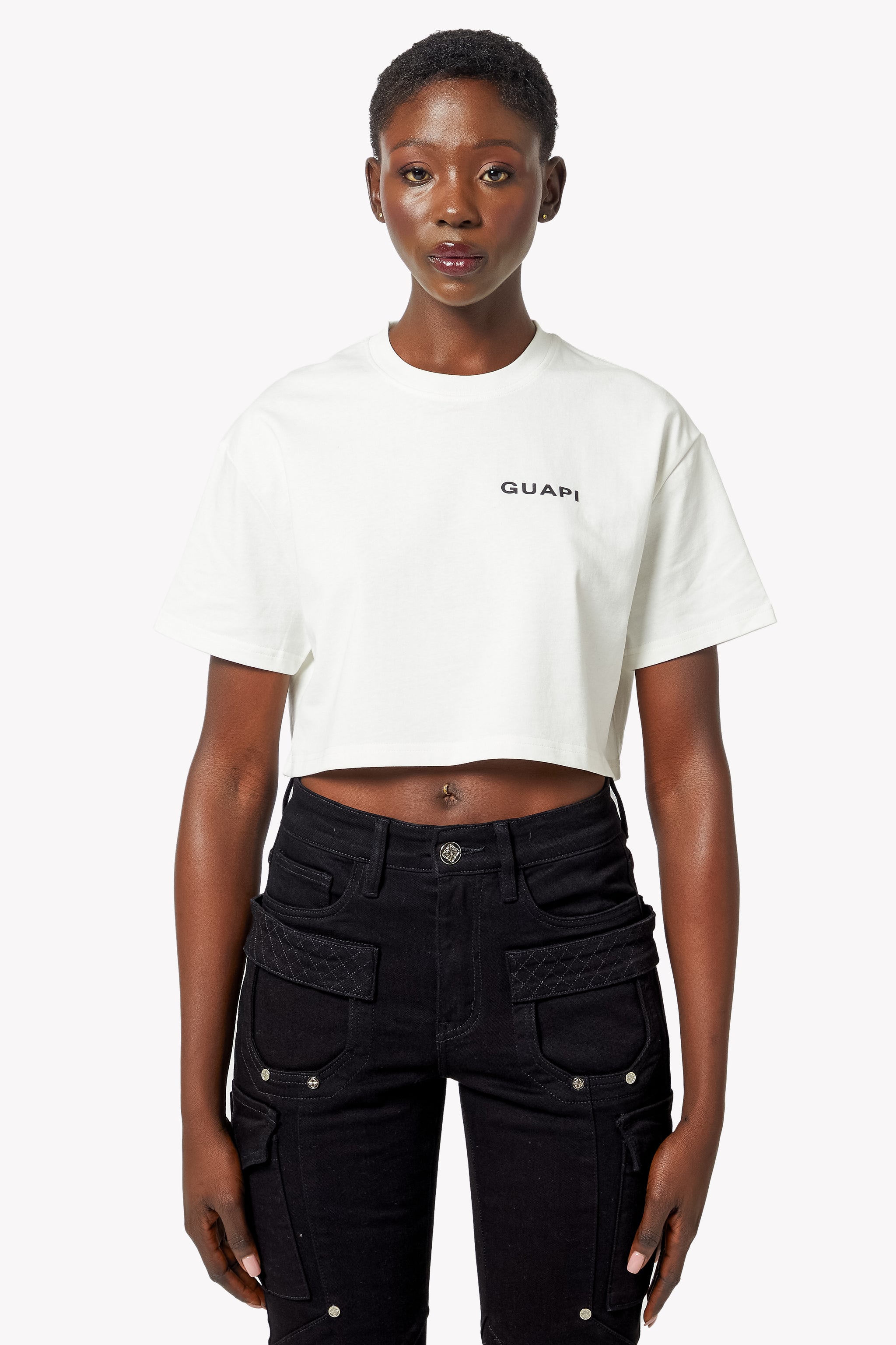 Ghost White Cropped Tee