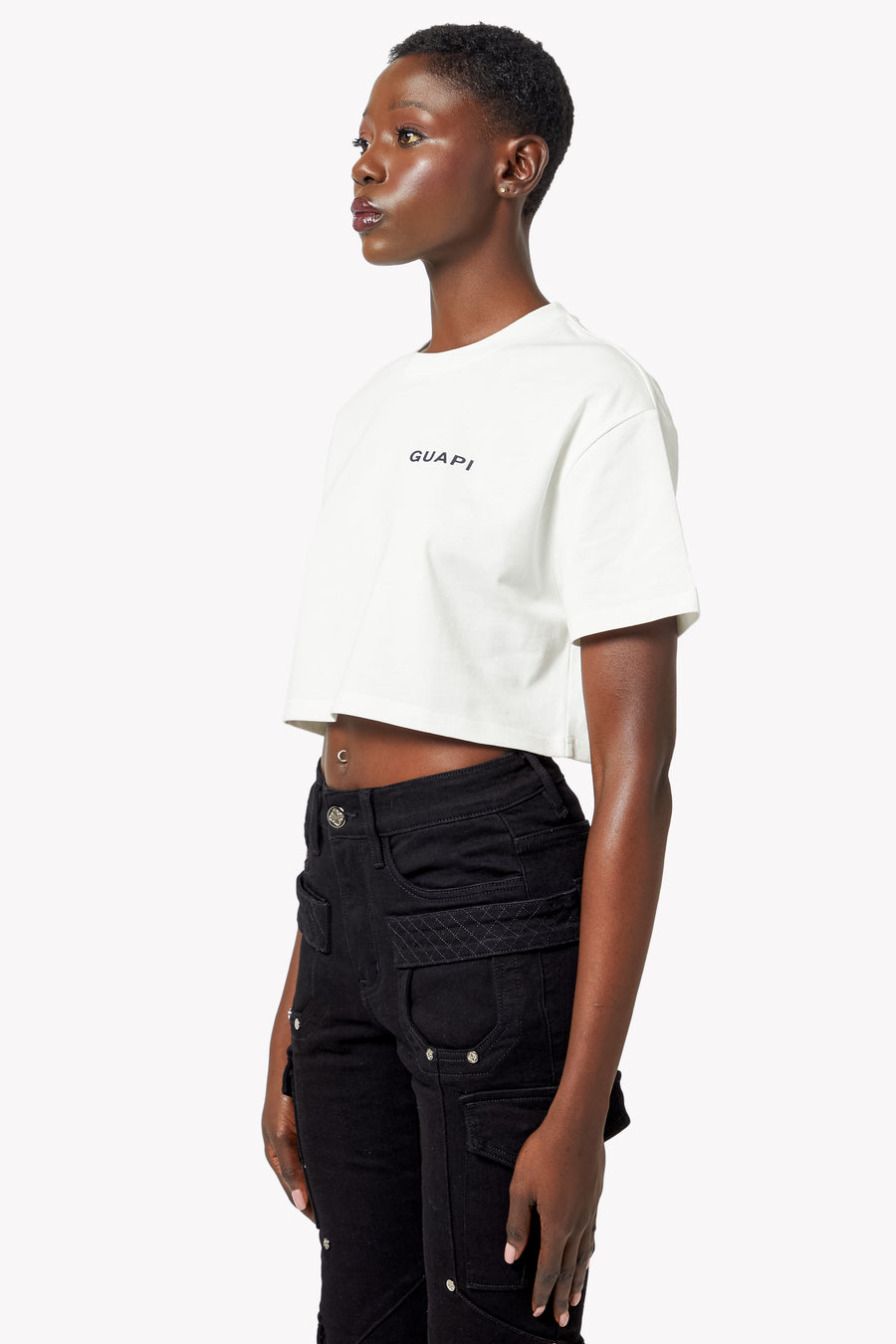 Ghost White Cropped Tee