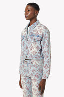 Aqua Blue Cropped Denim Jacket V2