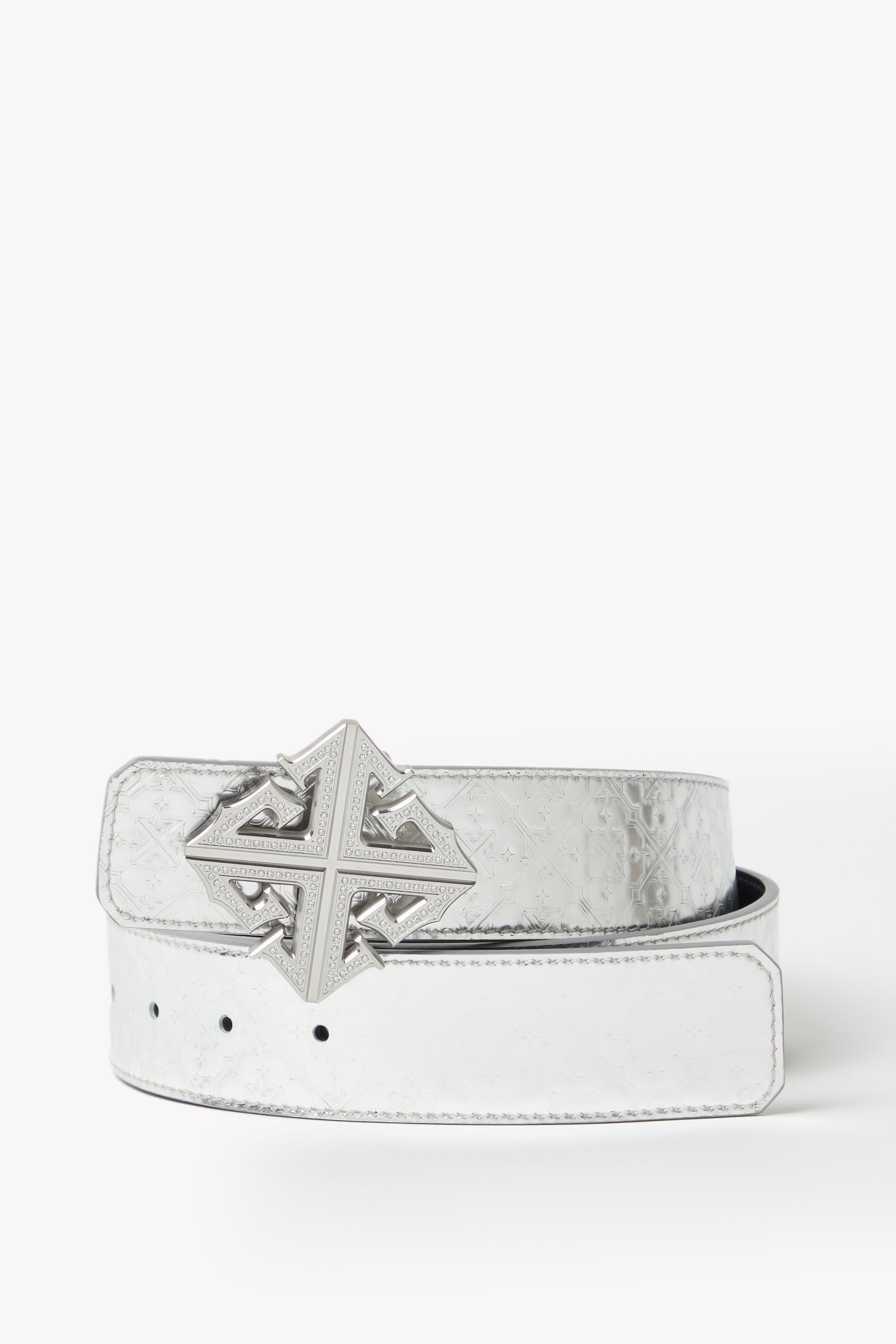 【GUAPI】LEATHER EMBLEM BELT Chrome Leather Belt – GUAPI CLOTHING FZ-LLC