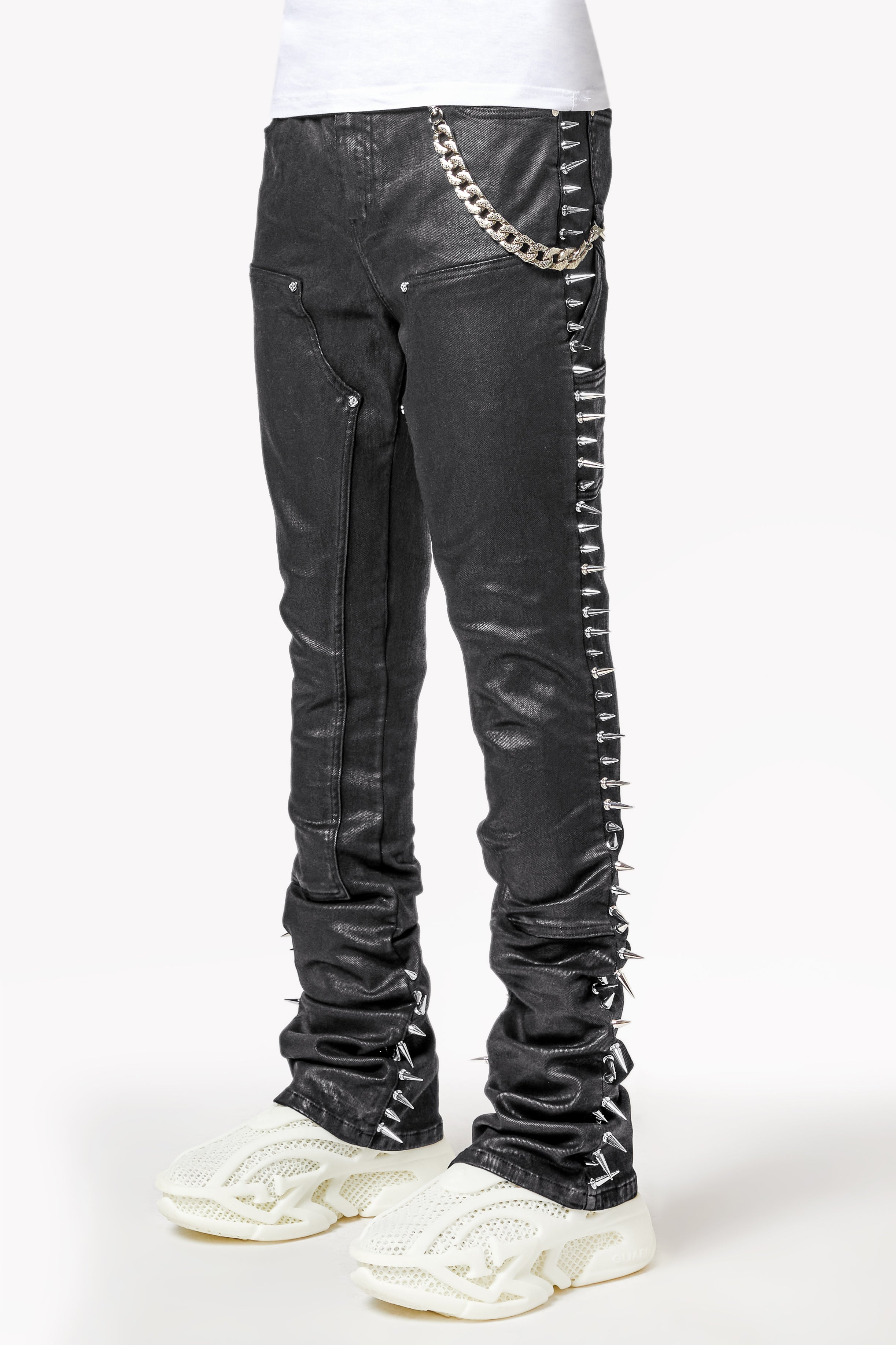 オブシディアンブラックスパイクデニム – Guapi Clothing