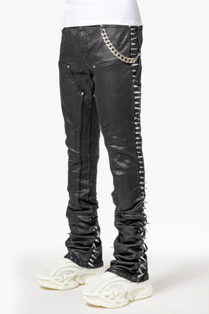 Obsidian Black Spikes Denim