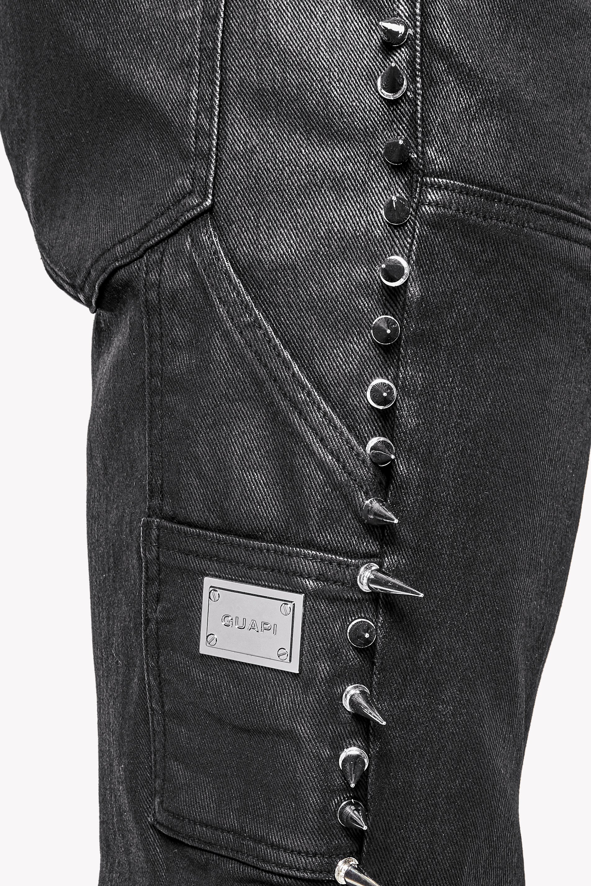 Obsidian Black Spikes Denim – GUAPI CLOTHING FZ-LLC