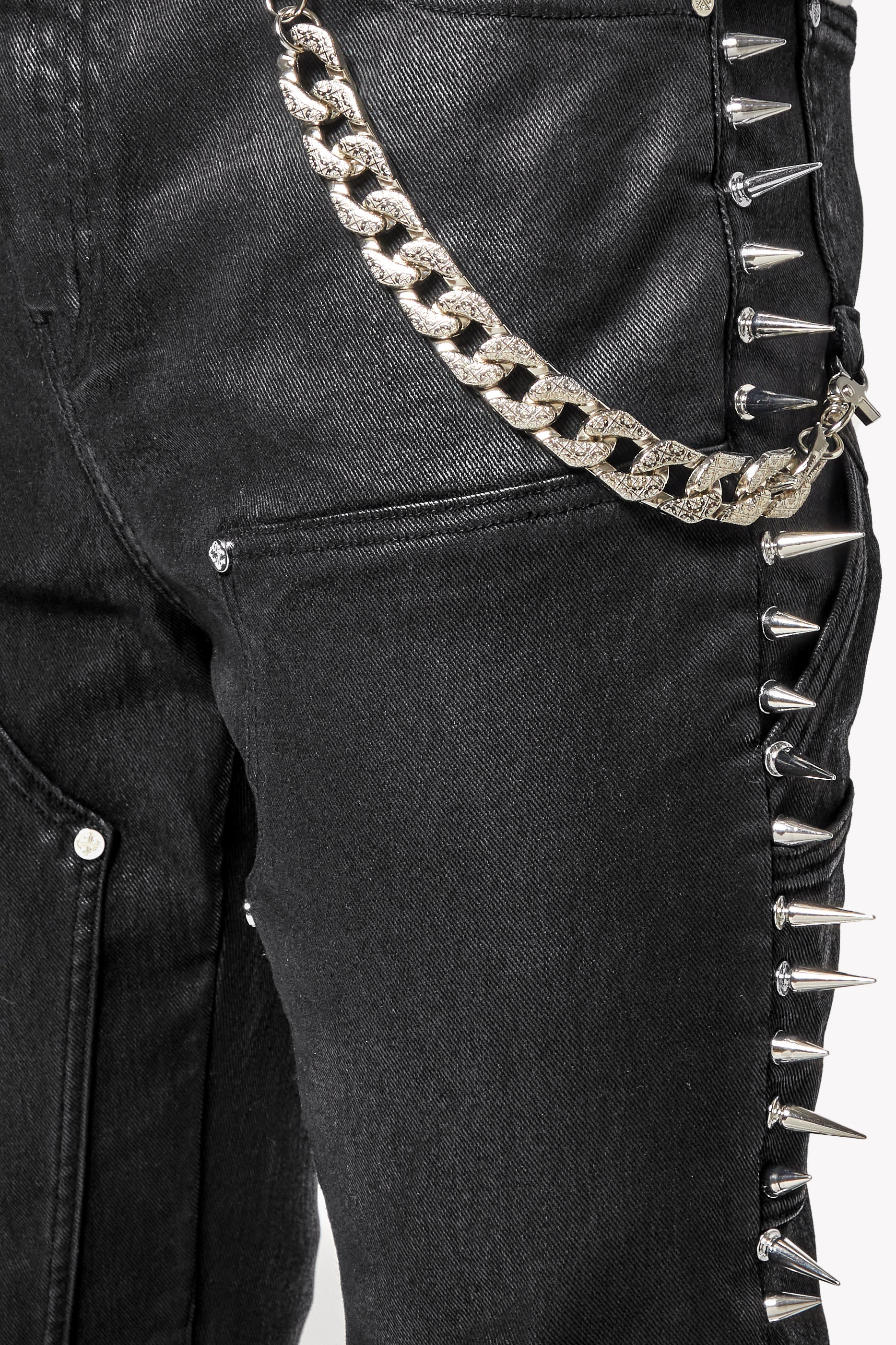 Obsidian Black Spikes Denim – GUAPI CLOTHING FZ-LLC