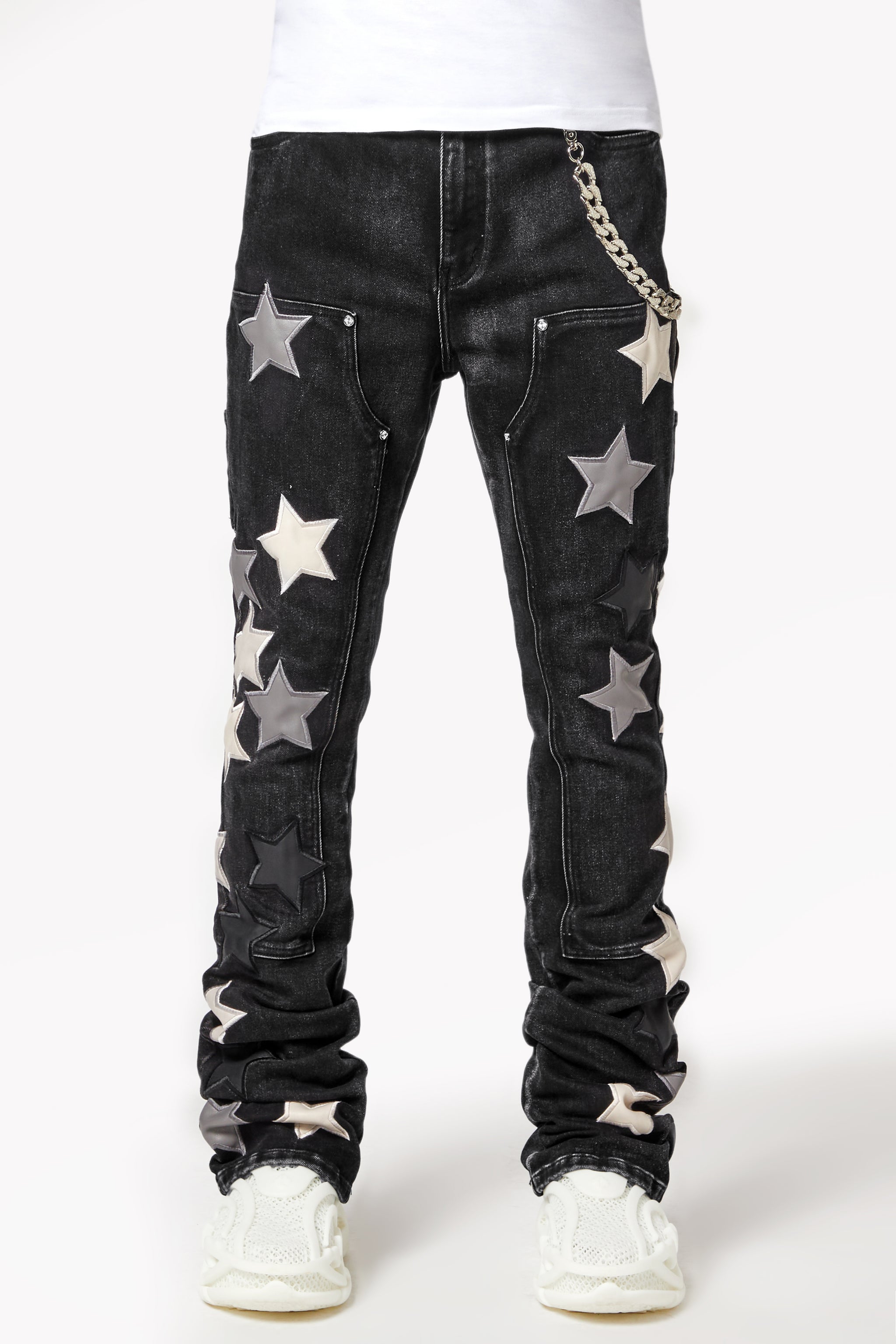 Obsidian Black Vintage Stars Denim