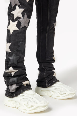 Obsidian Black Vintage Stars Denim