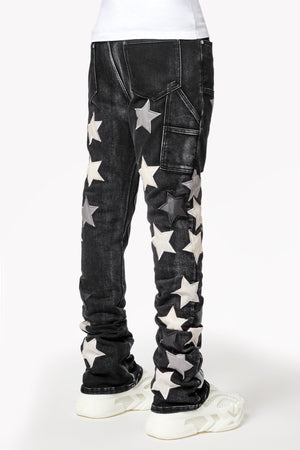 Obsidian Black Vintage Stars Denim