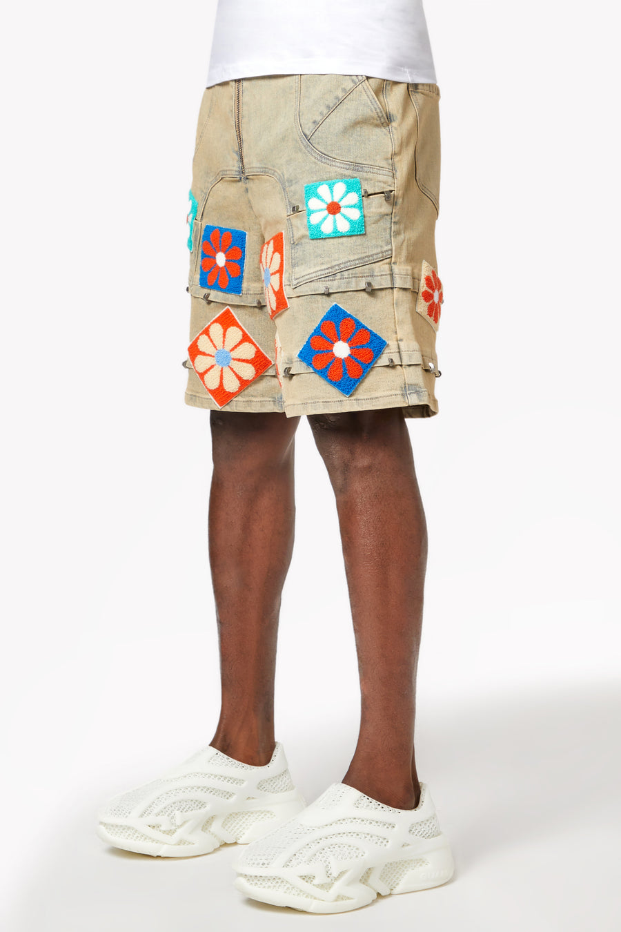 Vintage Flowers Denim Shorts