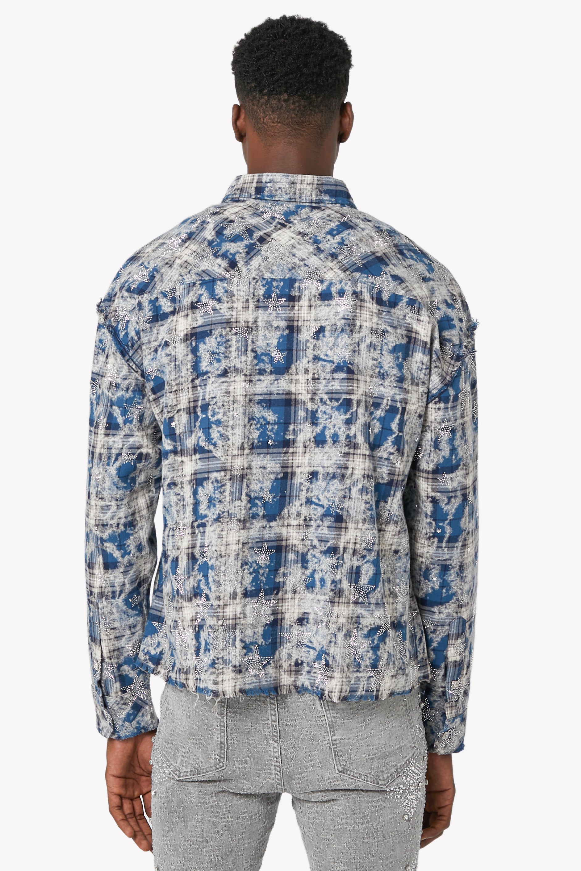 Vintage Blue Stars Flannel Guapi Clothing - Main Image