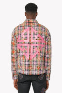 Blush Pink Rhinestone Flannel