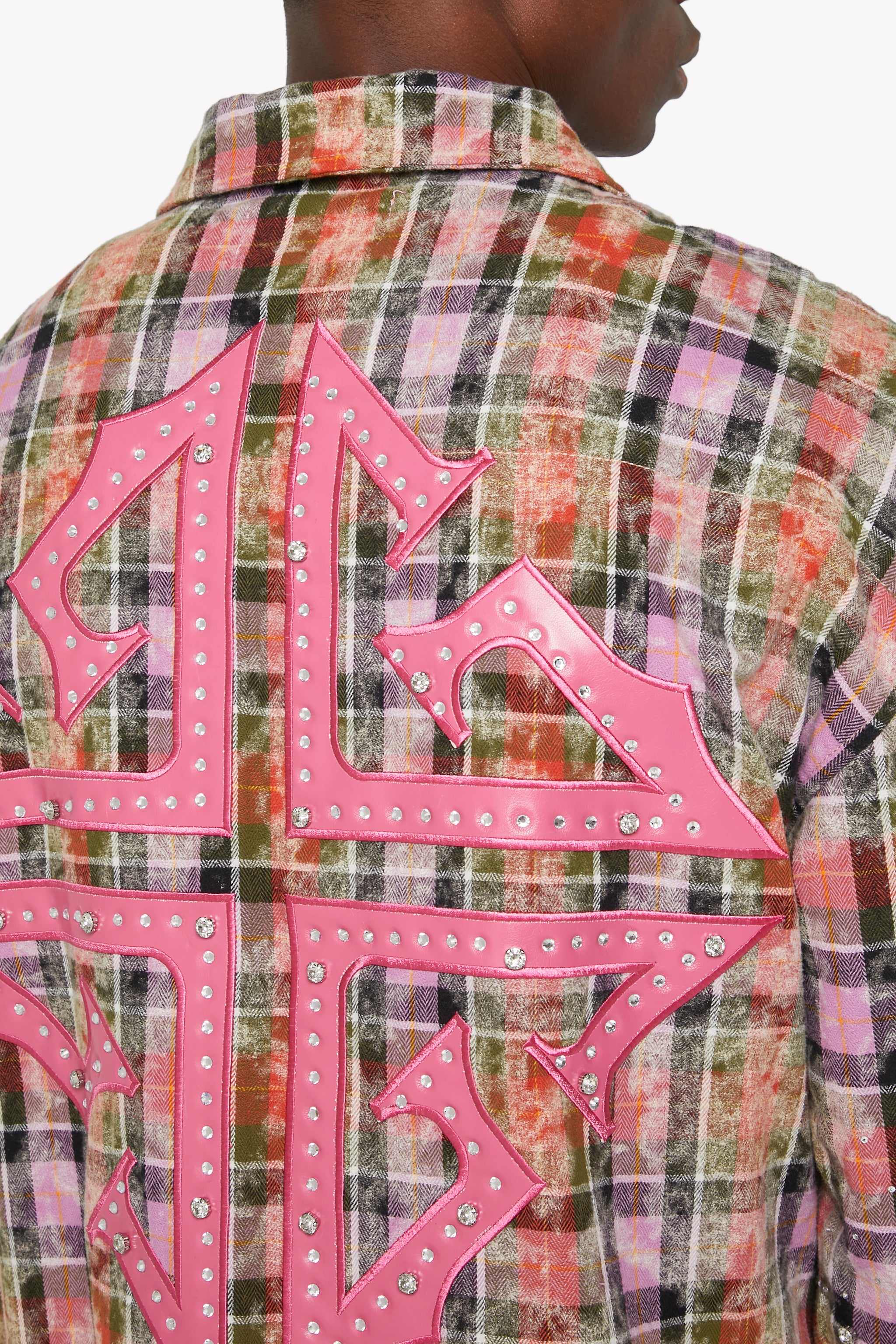 Blush Pink Rhinestone Flannel
