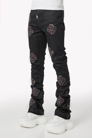 Obsidian Black Mosaic Denim