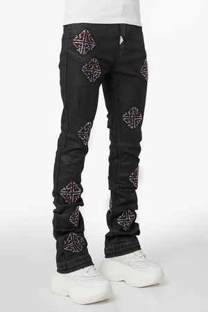 Obsidian Black Mosaic Denim