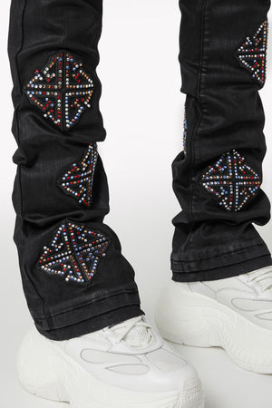 Obsidian Black Mosaic Denim