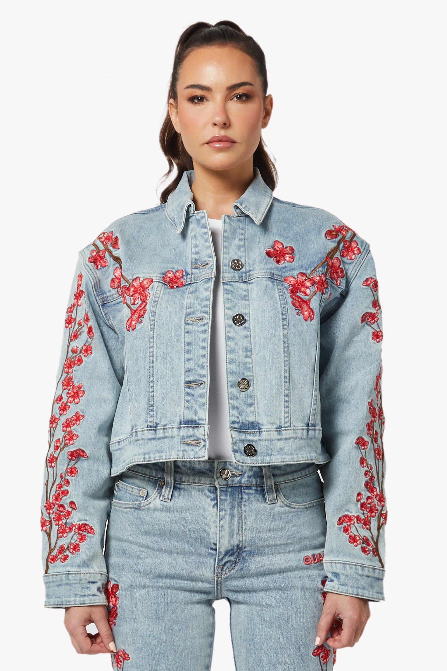 Vintage Blossom Denim Jacket