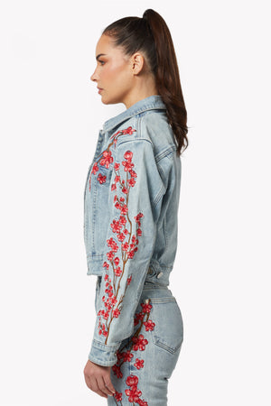 Vintage Blossom Denim Jacket
