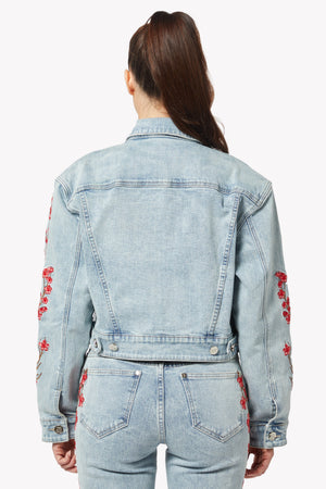 Vintage Blossom Denim Jacket