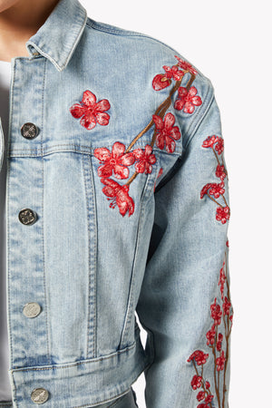 Vintage Blossom Denim Jacket