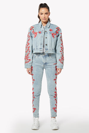 Vintage Blossom Denim Jacket