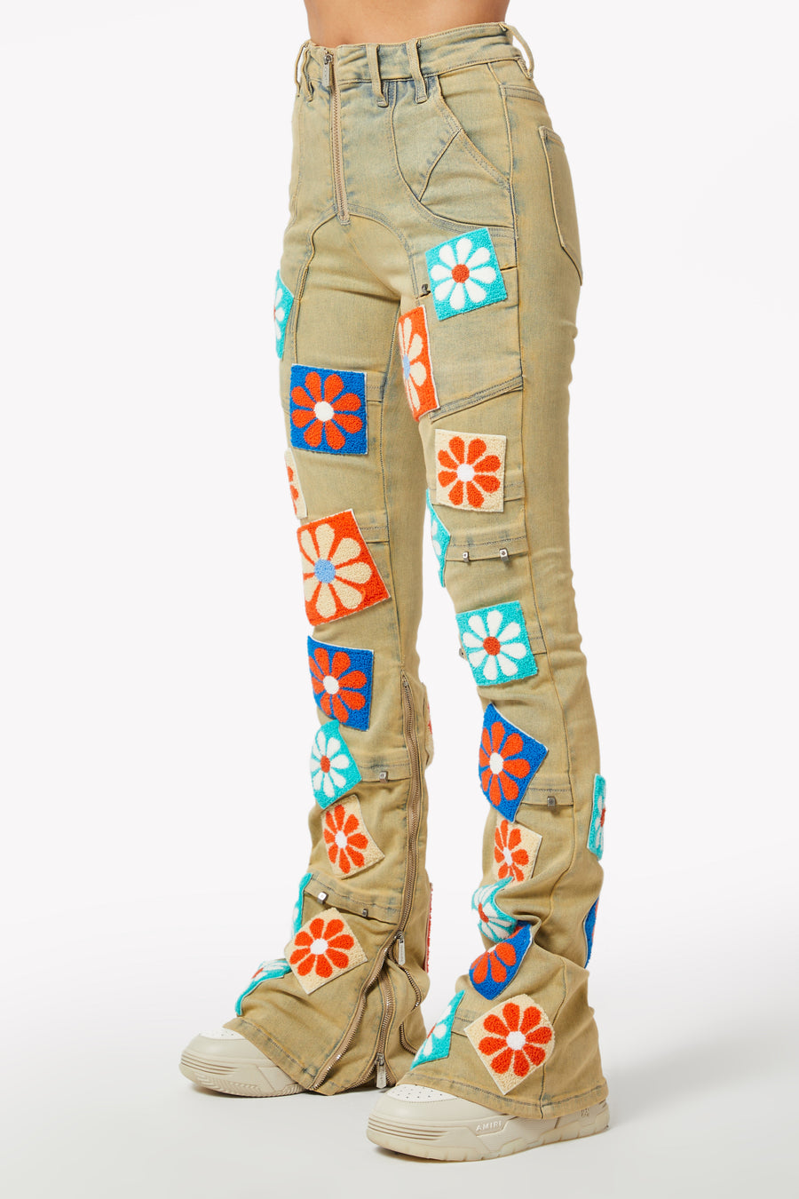 Vintage Flowers Stacked Denim