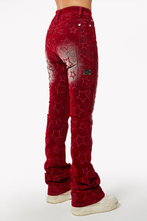 Velvet Red Stars Denim