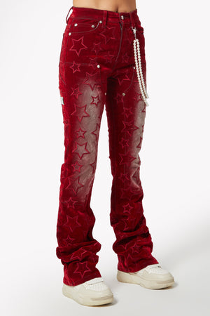 Velvet Red Stars Denim