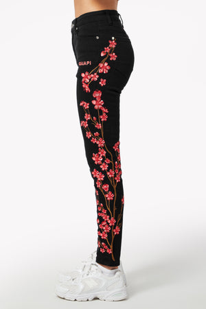 Obsidian Black Blossom Denim