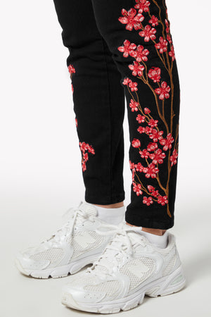 Obsidian Black Blossom Denim