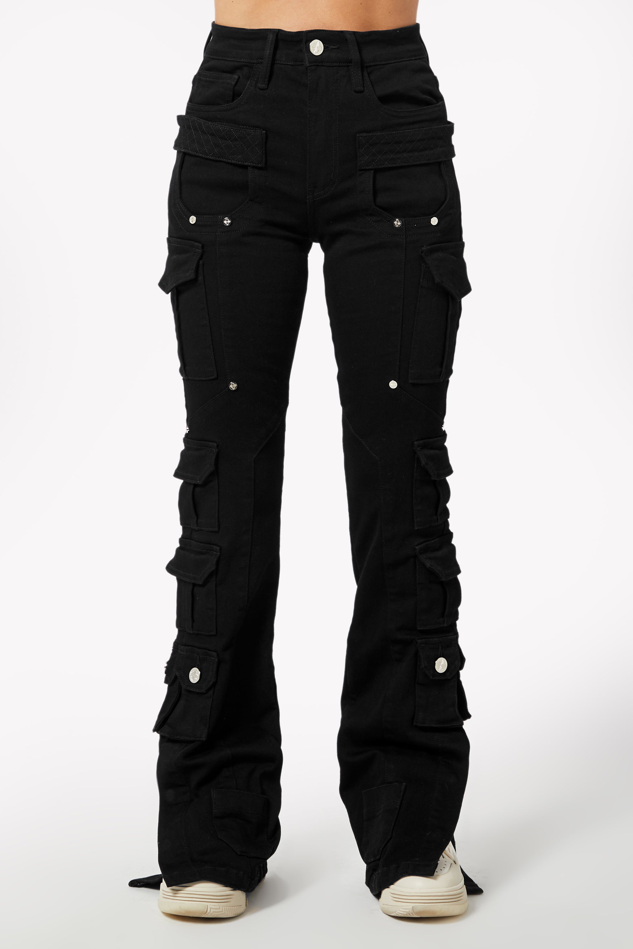 Obsidian Black Cargo Denim