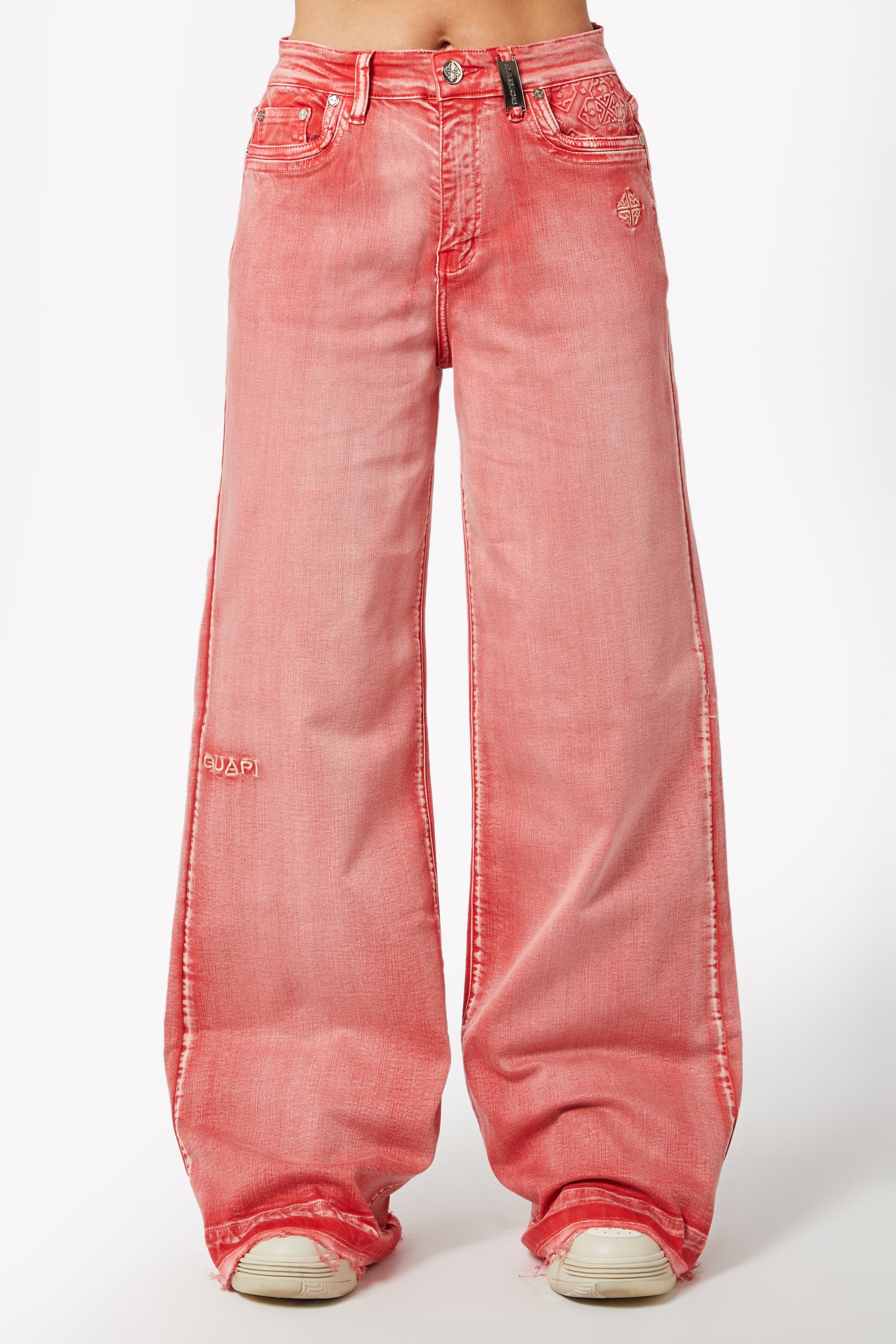 Vintage Red Flared Denim