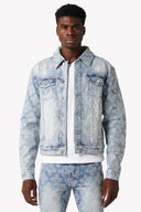 Aqua Blue Embellished Denim V4