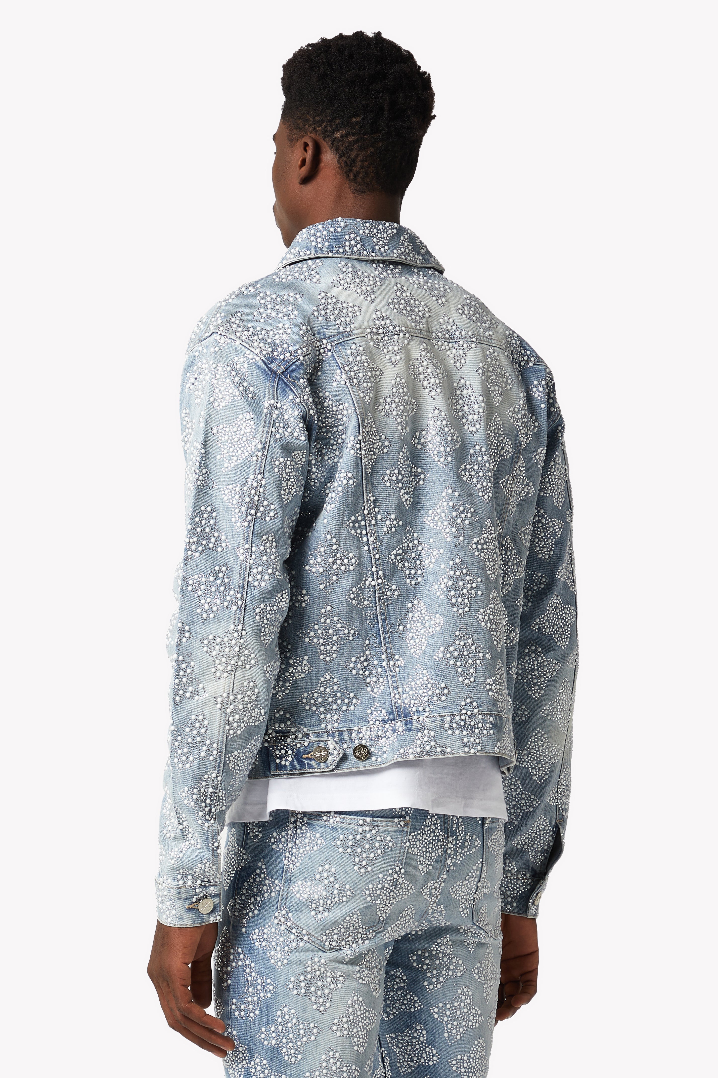 Aqua Blue Embellished Denim V4 – GUAPI CLOTHING FZ-LLC